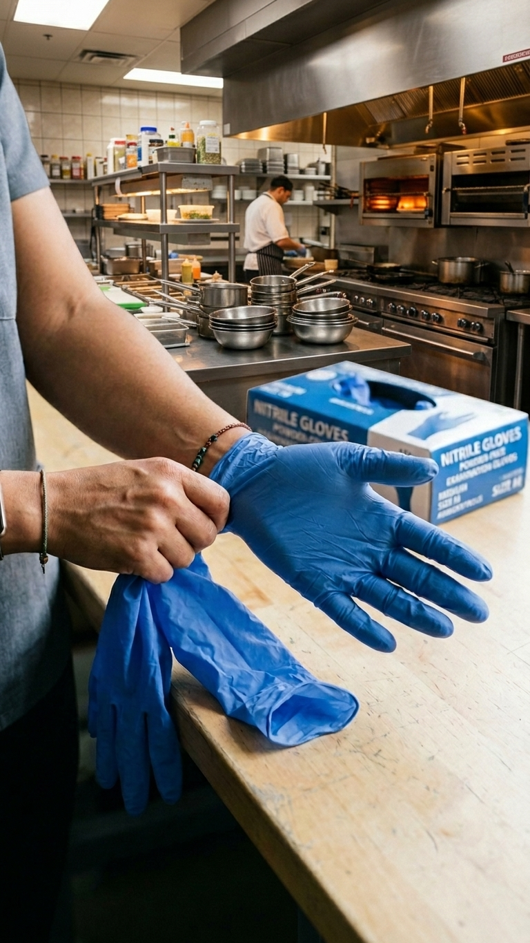 Premium Nitrile Gloves Blue - Large