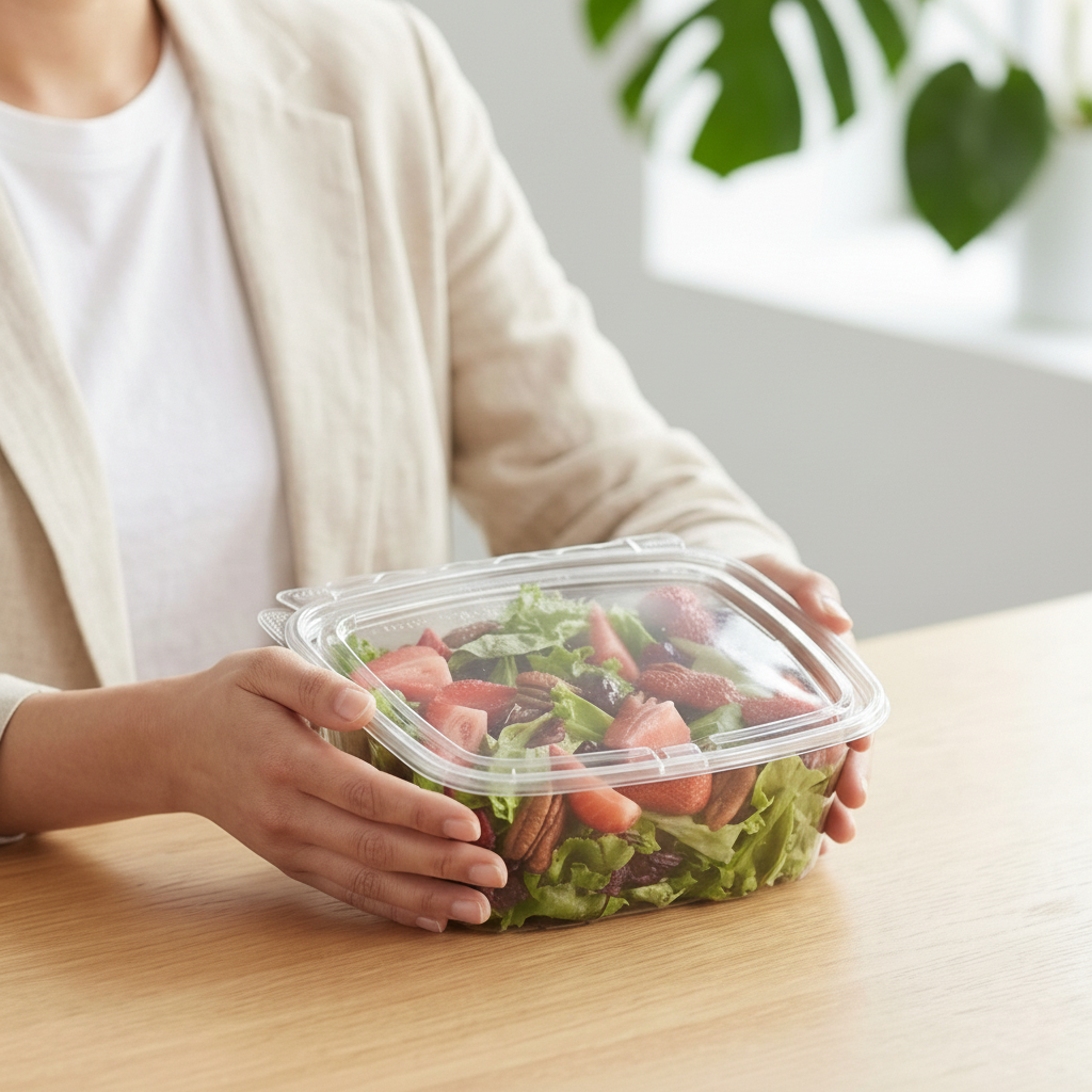 32oz Tamper Resistant Hinged Containers