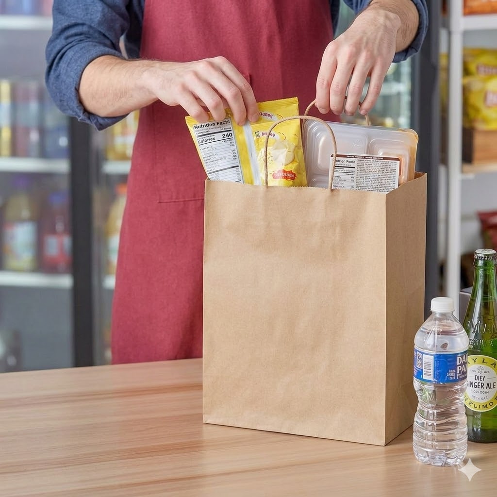 Kraft Paper Bag 10″ x 6.75" x 12" (Twisted Handles)