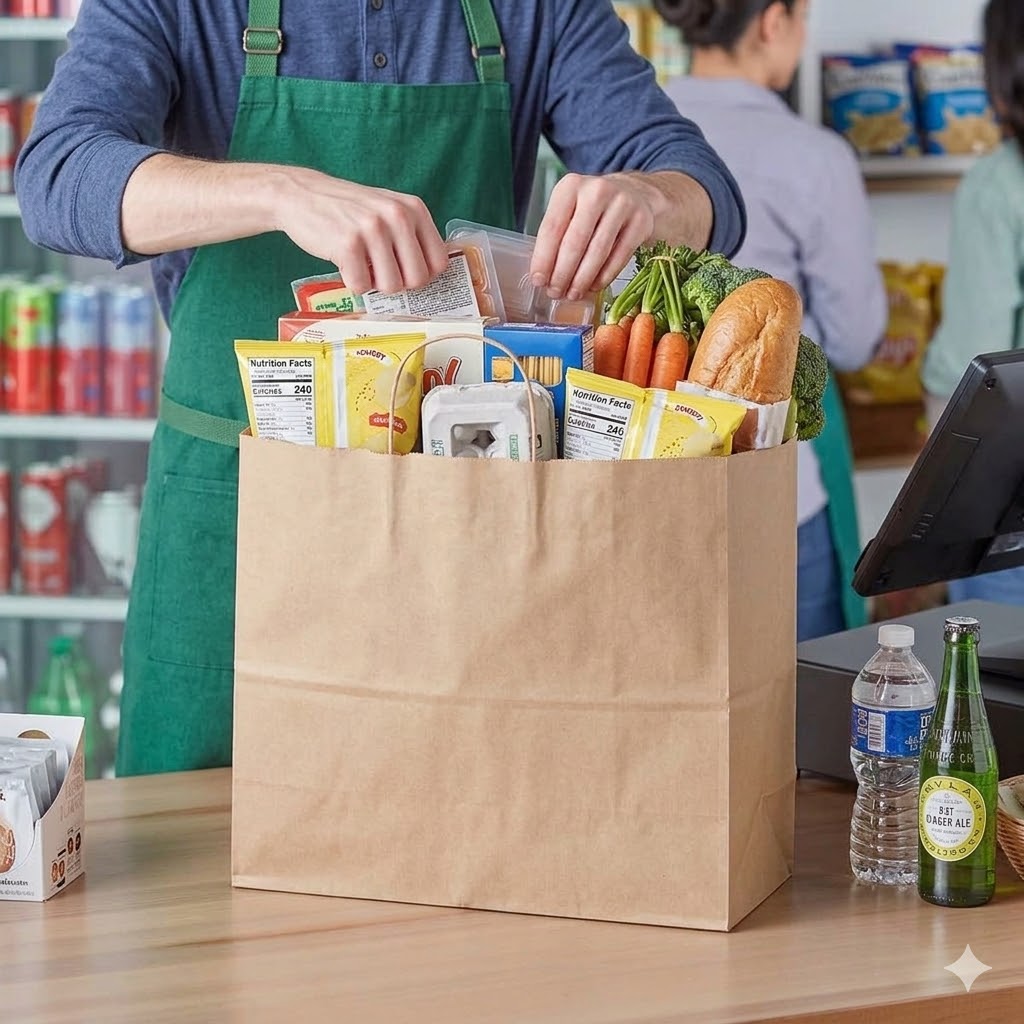 Kraft Paper Bag 13" x 7" x 13" (Twisted Handles)