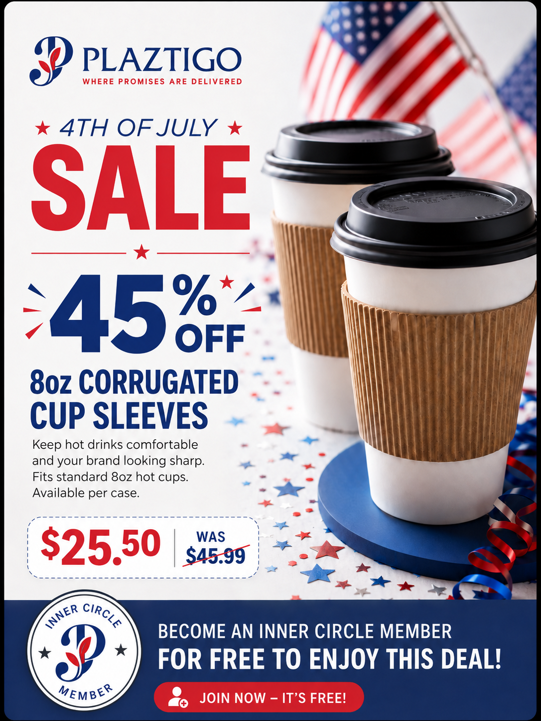 Paper Sleeve for 8oz