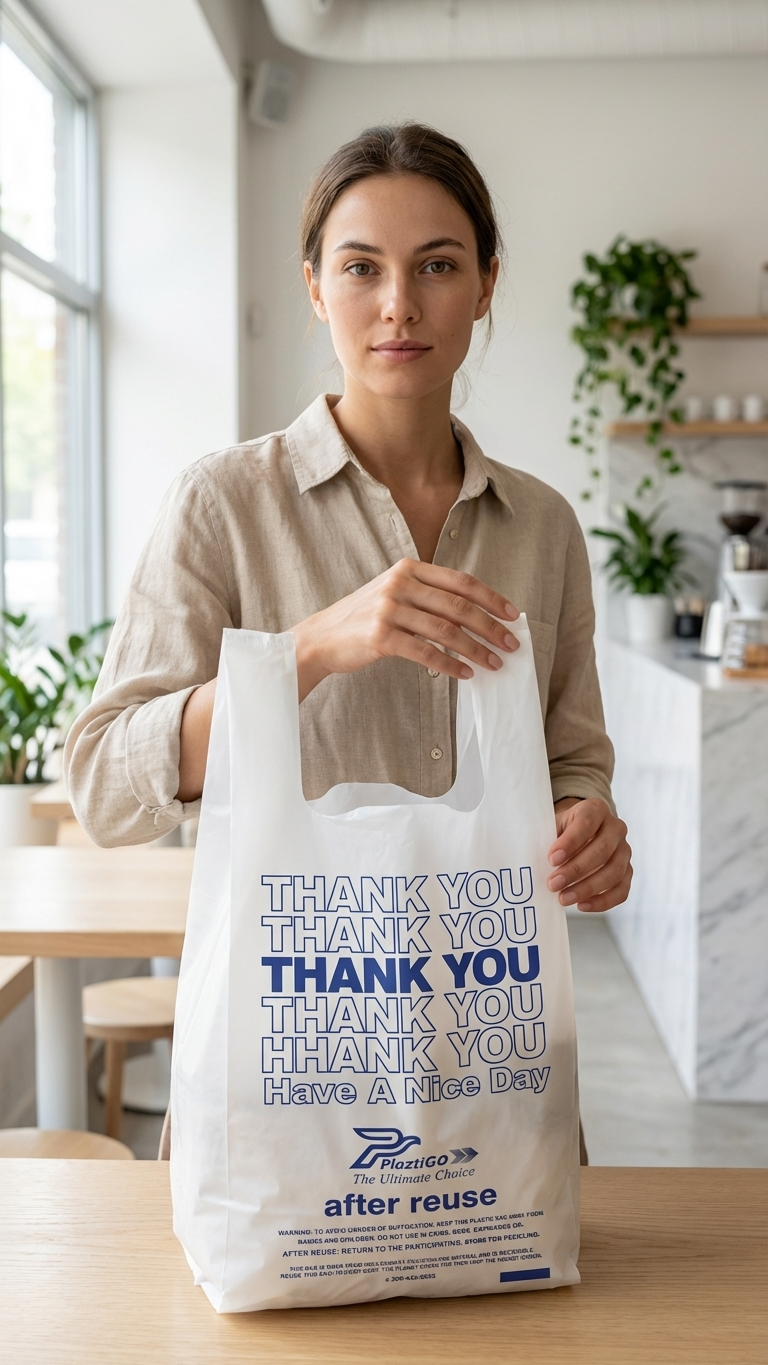 Thank You T-Shirt Bag – Reusable LDPE