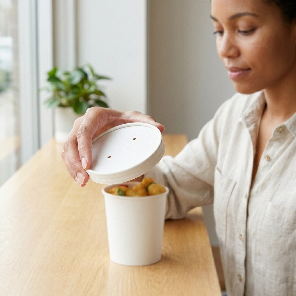 Paper Lids for 8-16oz (250-500ml) Paper Food Containers